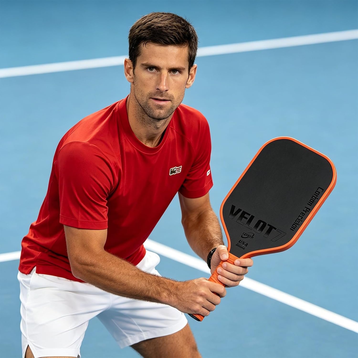 Pickleball Paddles,Pickleball Paddle,Carbon Fiber Pickle Ball Paddle-16Mm,Hot Pressing Process Racket for Lightweight,Superior Control,Spin,Power and Consistency,Usapa Approved