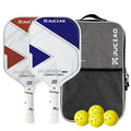 Pickleball Paddles Set of 2 – Multiple Colors Carbon Fiber Surface 13Mm Lightweight Set Includes 4 Balls