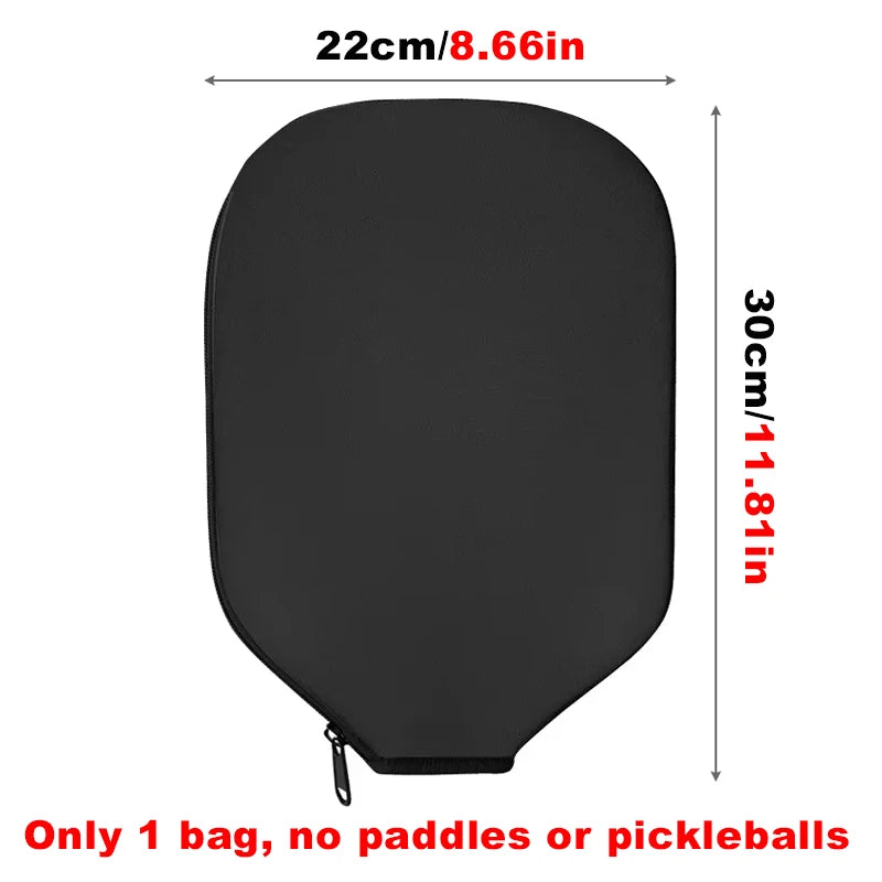 Neoprene Pickleball Paddle Cover with Zipper Portable Pickleball Racket Protective Sleeve Colorful Durable Pickleball Racket Bag