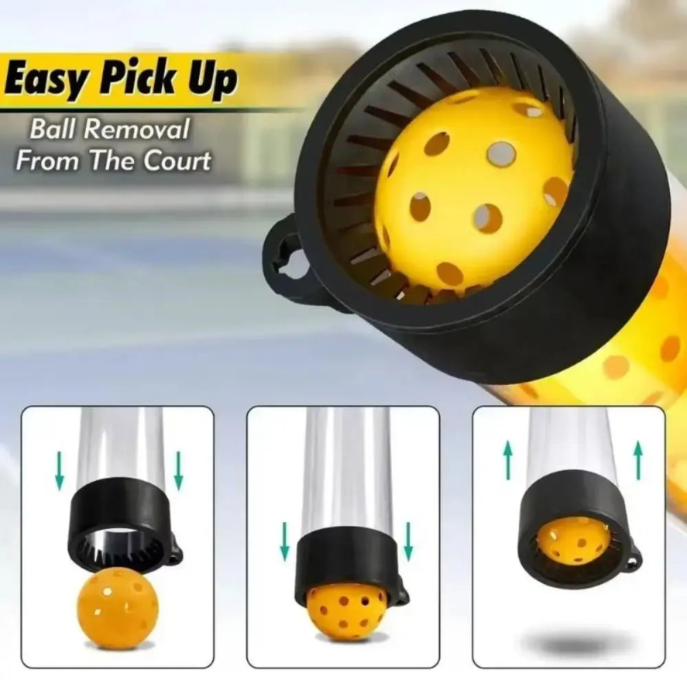 With Adjustable Strap Pickleball Pickup Tube 12 Balls Storage Durable Tennis Ball Picker Versatile Pickleball Retriever Tube