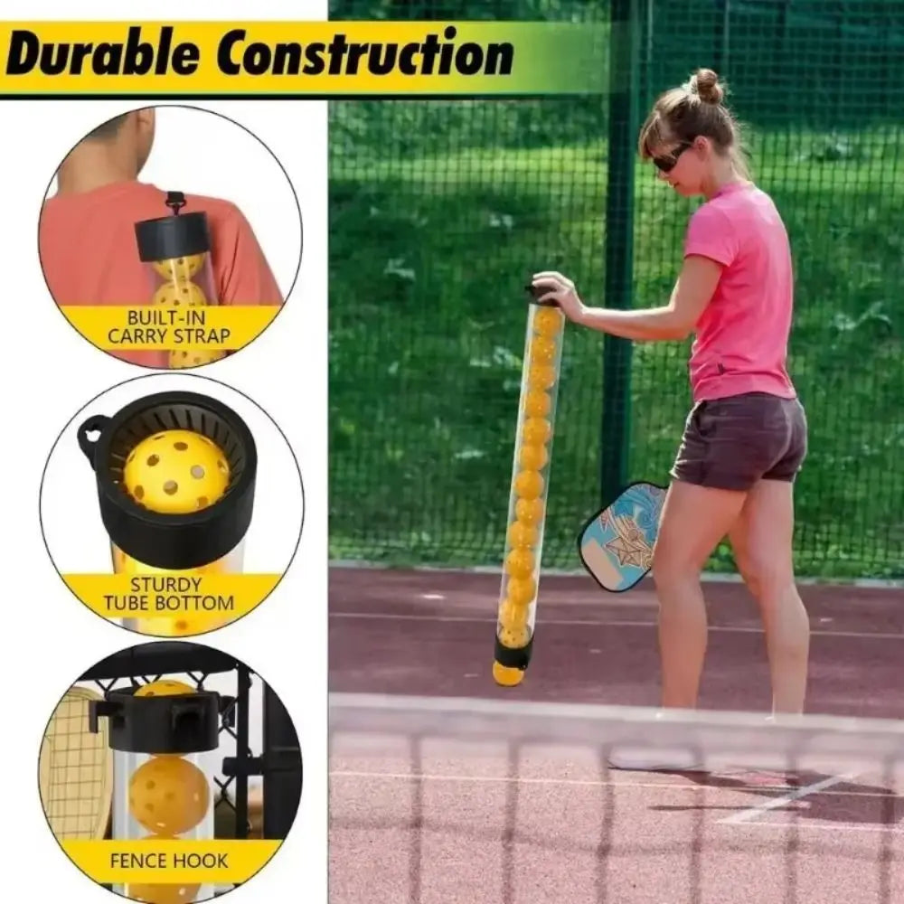With Adjustable Strap Pickleball Pickup Tube 12 Balls Storage Durable Tennis Ball Picker Versatile Pickleball Retriever Tube