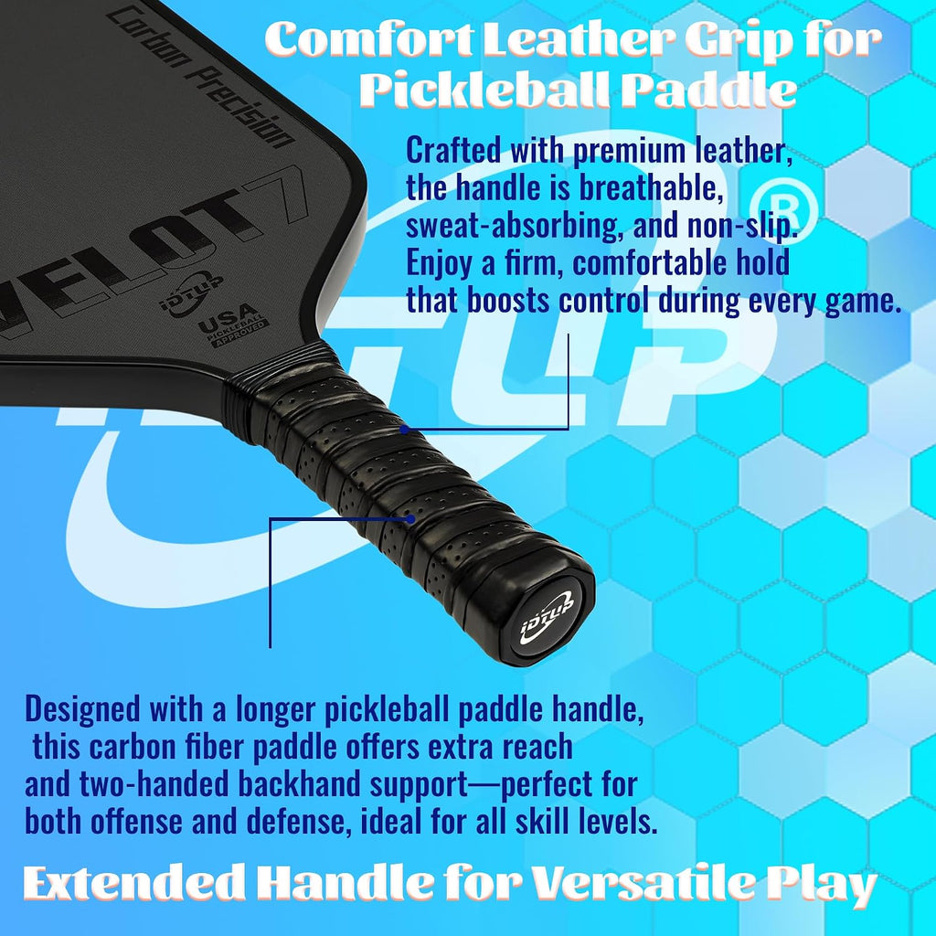 Pickleball Paddles,Pickleball Paddle,Carbon Fiber Pickle Ball Paddle-16Mm,Hot Pressing Process Racket for Lightweight,Superior Control,Spin,Power and Consistency,Usapa Approved