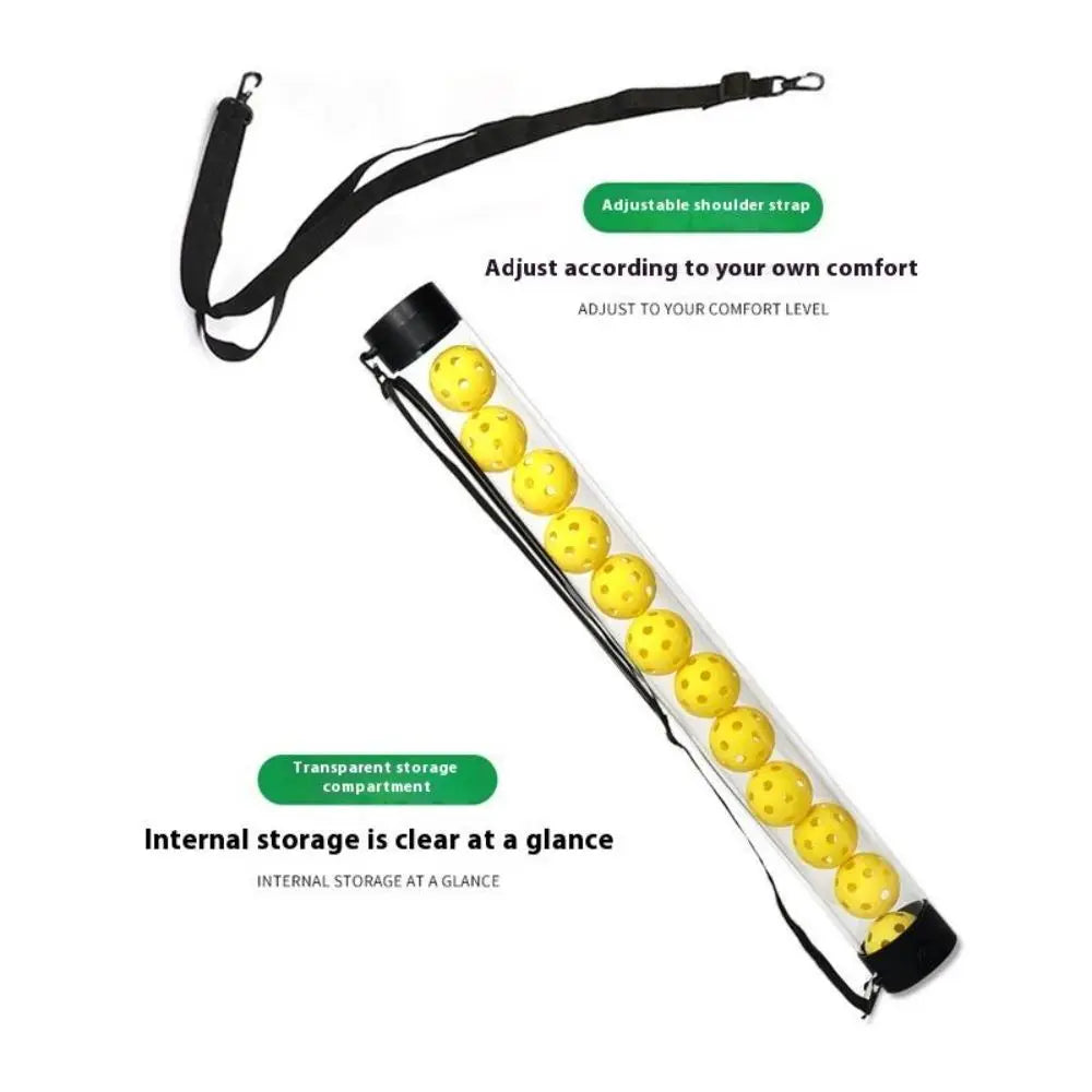 With Adjustable Strap Pickleball Pickup Tube 12 Balls Storage Durable Tennis Ball Picker Versatile Pickleball Retriever Tube