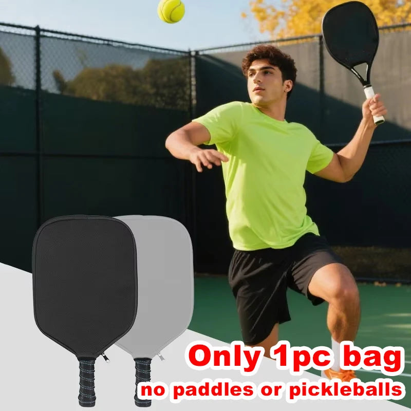 Neoprene Pickleball Paddle Cover with Zipper Portable Pickleball Racket Protective Sleeve Colorful Durable Pickleball Racket Bag