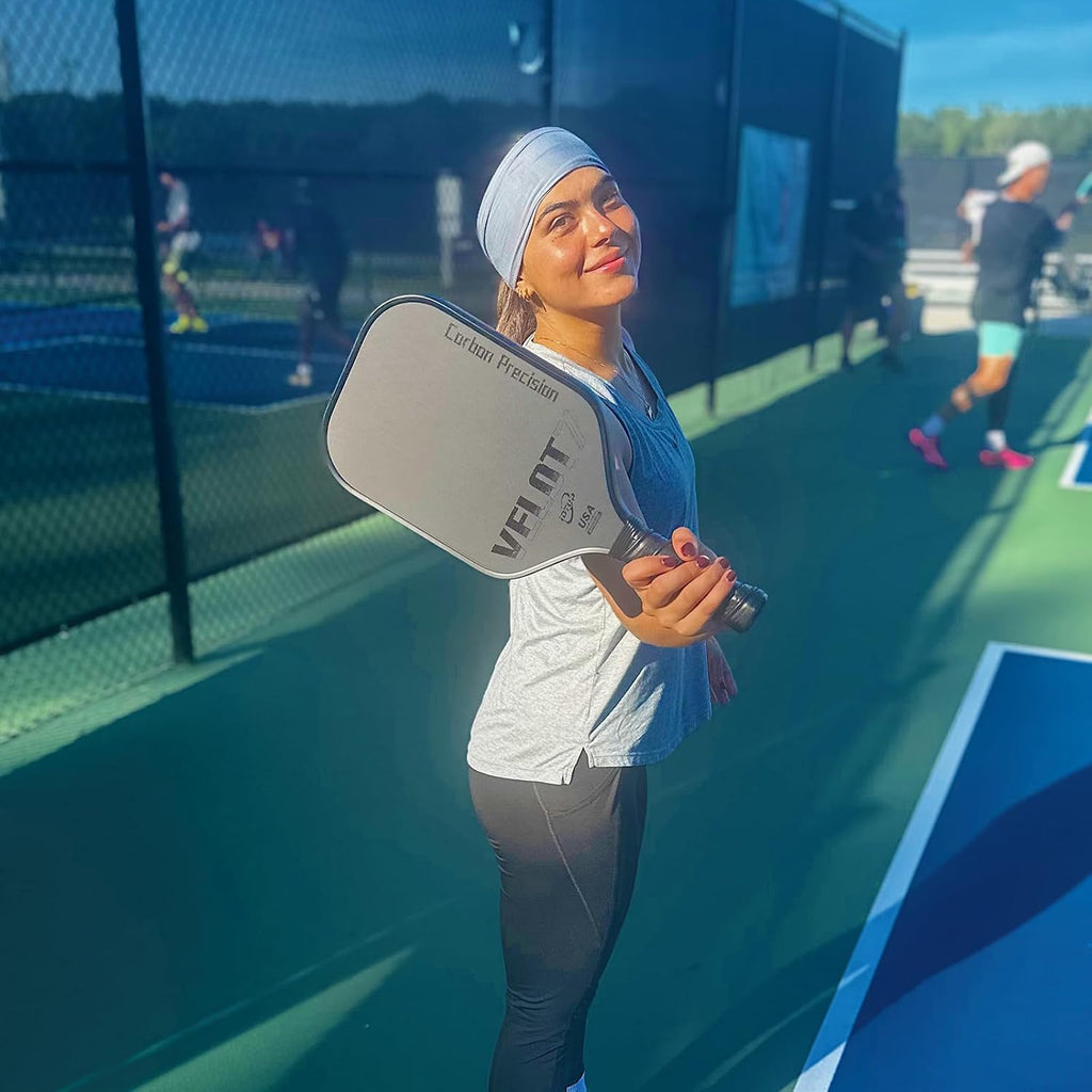 Pickleball Paddles,Pickleball Paddle,Carbon Fiber Pickle Ball Paddle-16Mm,Hot Pressing Process Racket for Lightweight,Superior Control,Spin,Power and Consistency,Usapa Approved