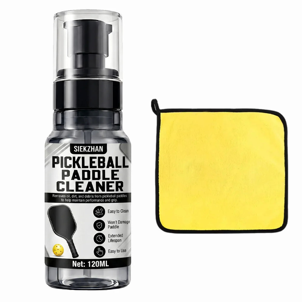 SIKEZHAN 120Ml Pickleball Paddle Cleaner Spray Kit, Premium Rubber Eraser Block and Microfiber Towel for Face Spin Restoration